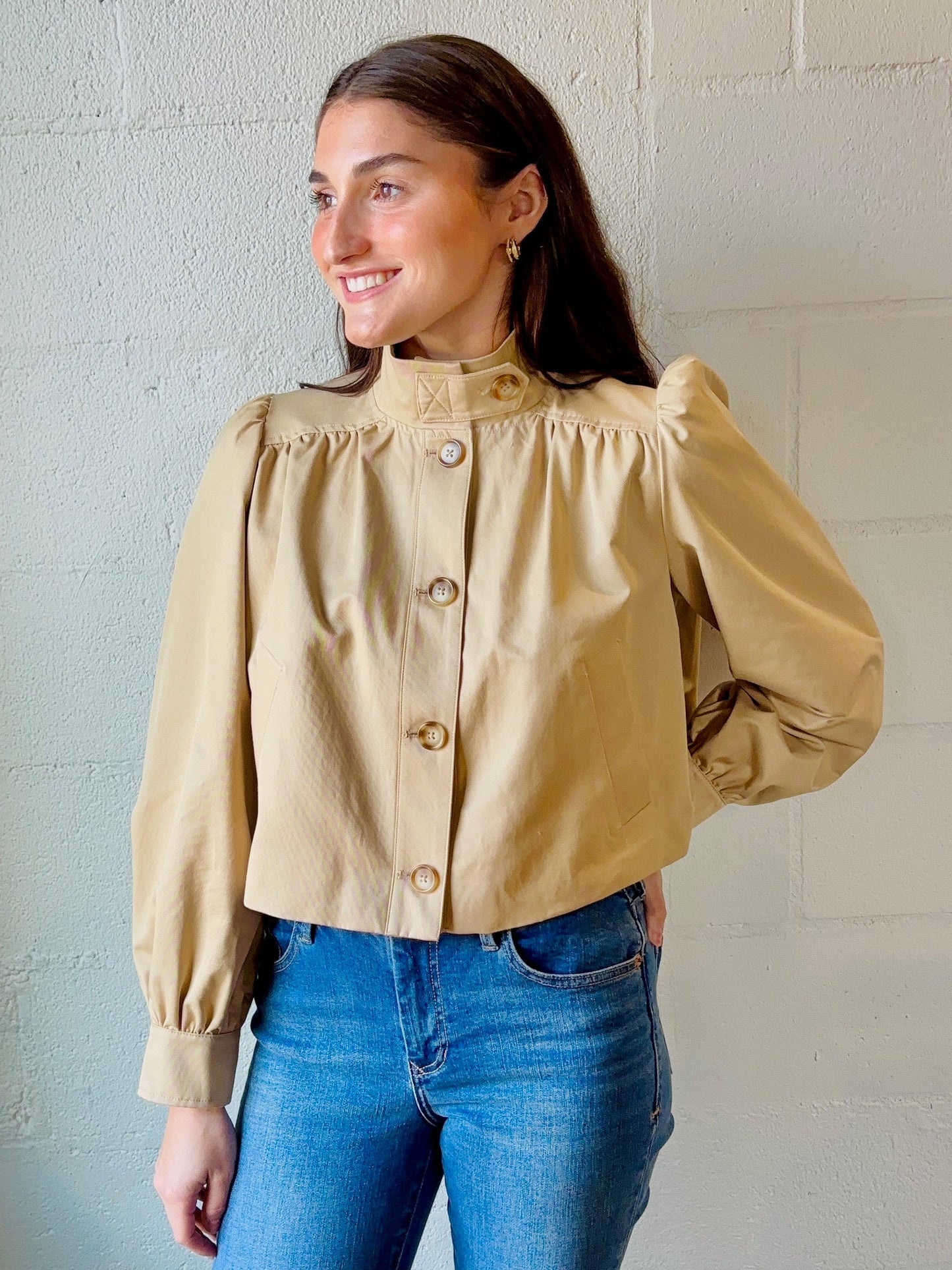 HB BRIT TAN CROP JCKT