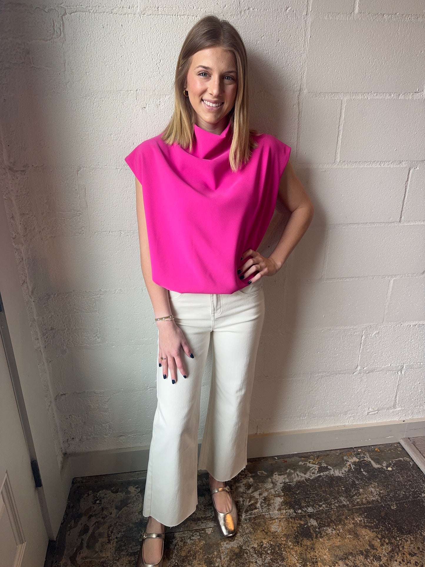 BY HIGH RISE CROPPED WIDELEG PNTS