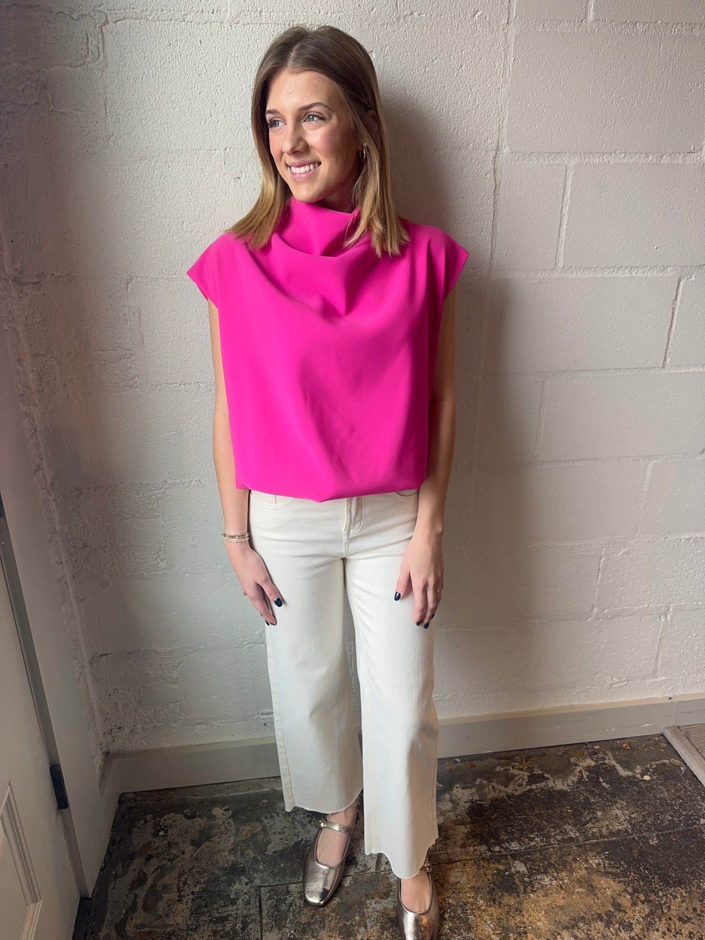 BY HIGH RISE CROPPED WIDELEG PNTS