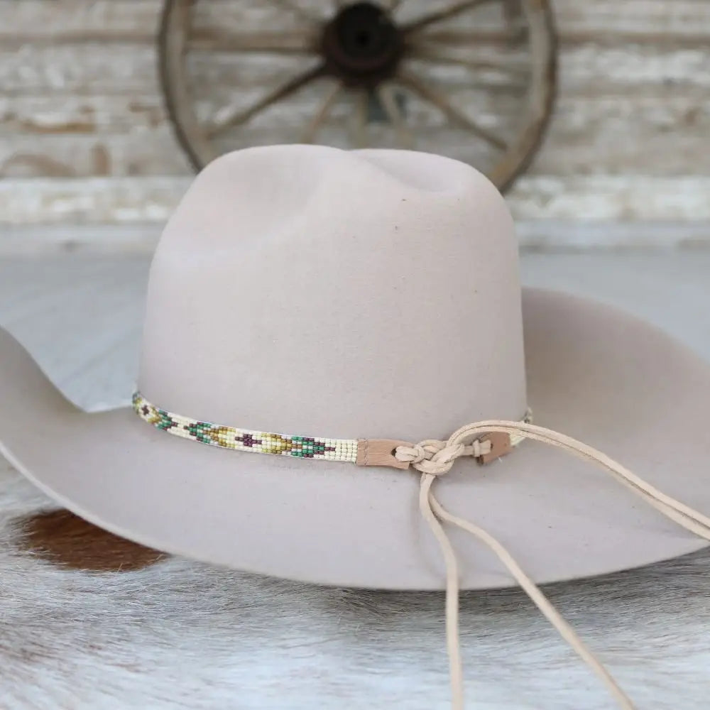 LW BEADED WESTERN HAT BAND SANTA FE