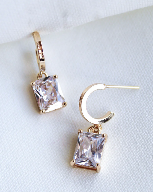 KD DANGLE STUD HUGGIE GLD