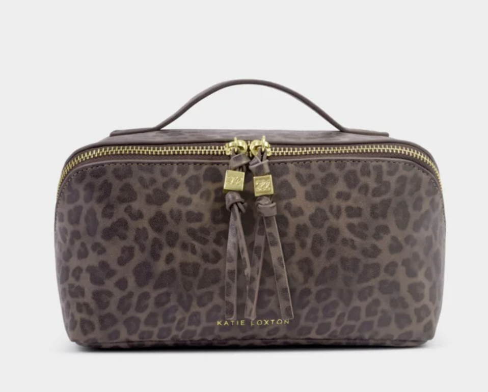 KL MEDIUM MAKE UP BAG LEOPARD