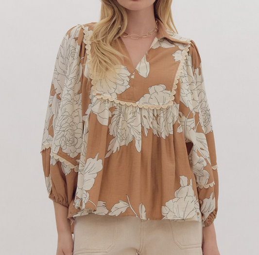 EN KIM CAMEL TOP