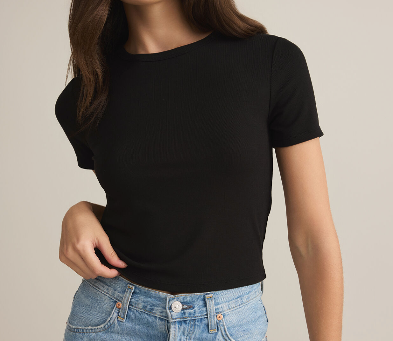 SZ SS CREW TOP BLK