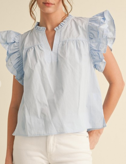JD JANIE P BLU BLOUSE