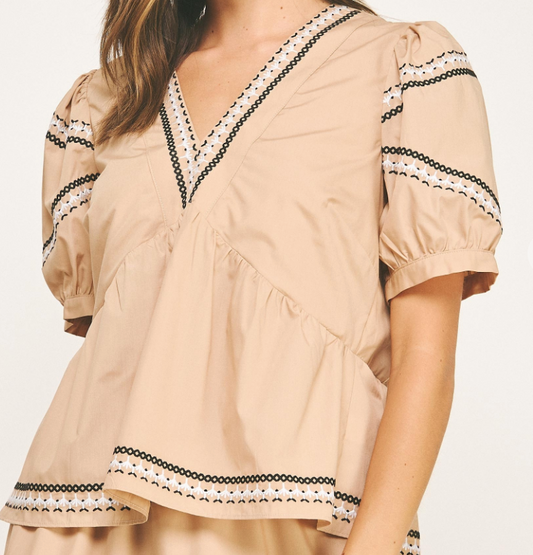 SB INDI TAUPE BLOUSE