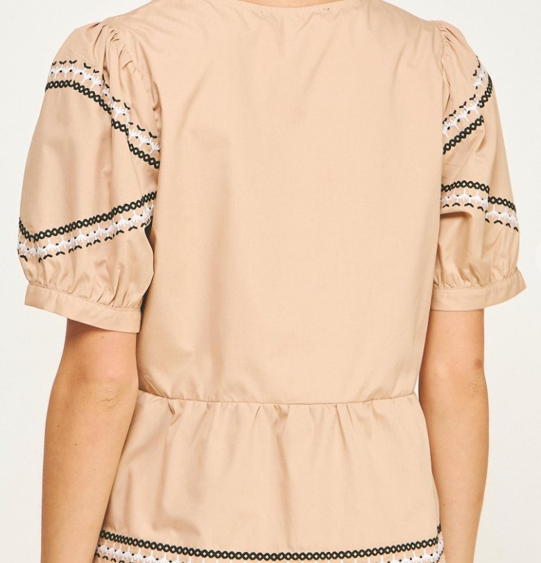SB INDI TAUPE BLOUSE