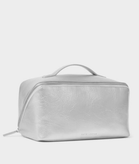 KL LRG MAKE UP BAG SILVER