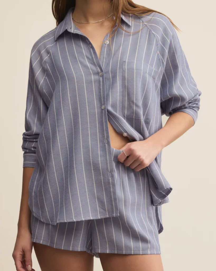 SZ RIVER PLAID BUTTON UP