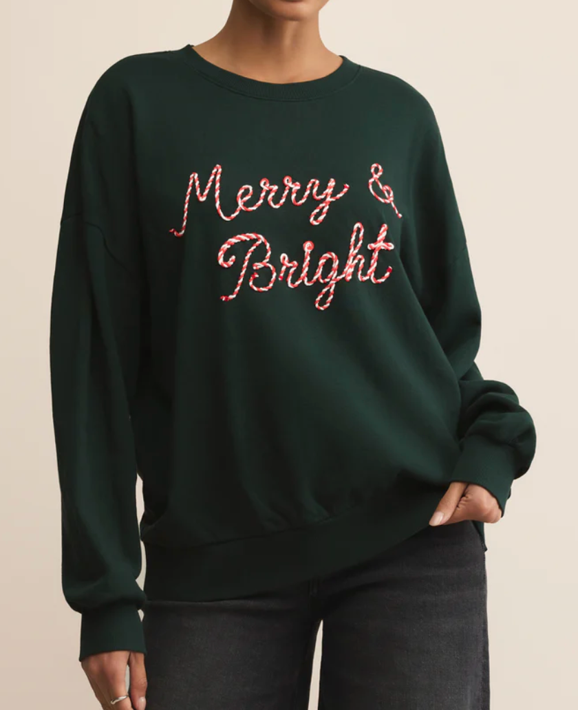 SZ MERRY AND BRIGHT SWTSHRT