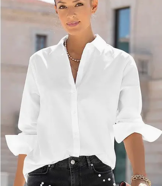 LS WHITE BLOUSE
