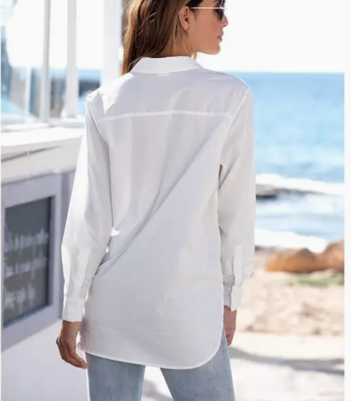 LS WHITE BLOUSE