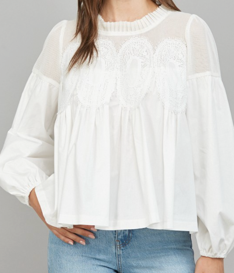 FA HOLLY WHT BLOUSE
