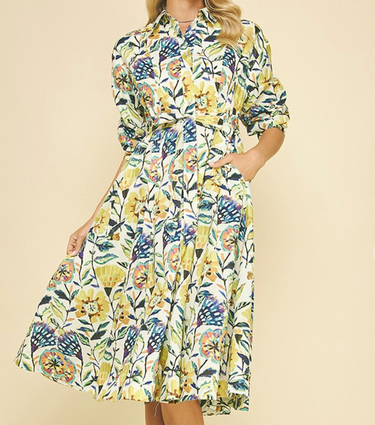 IP LINDSEY FLRL DRESS