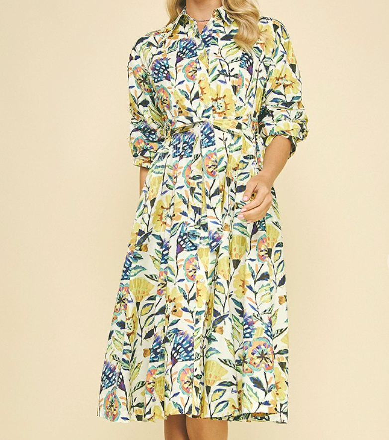 IP LINDSEY FLRL DRESS