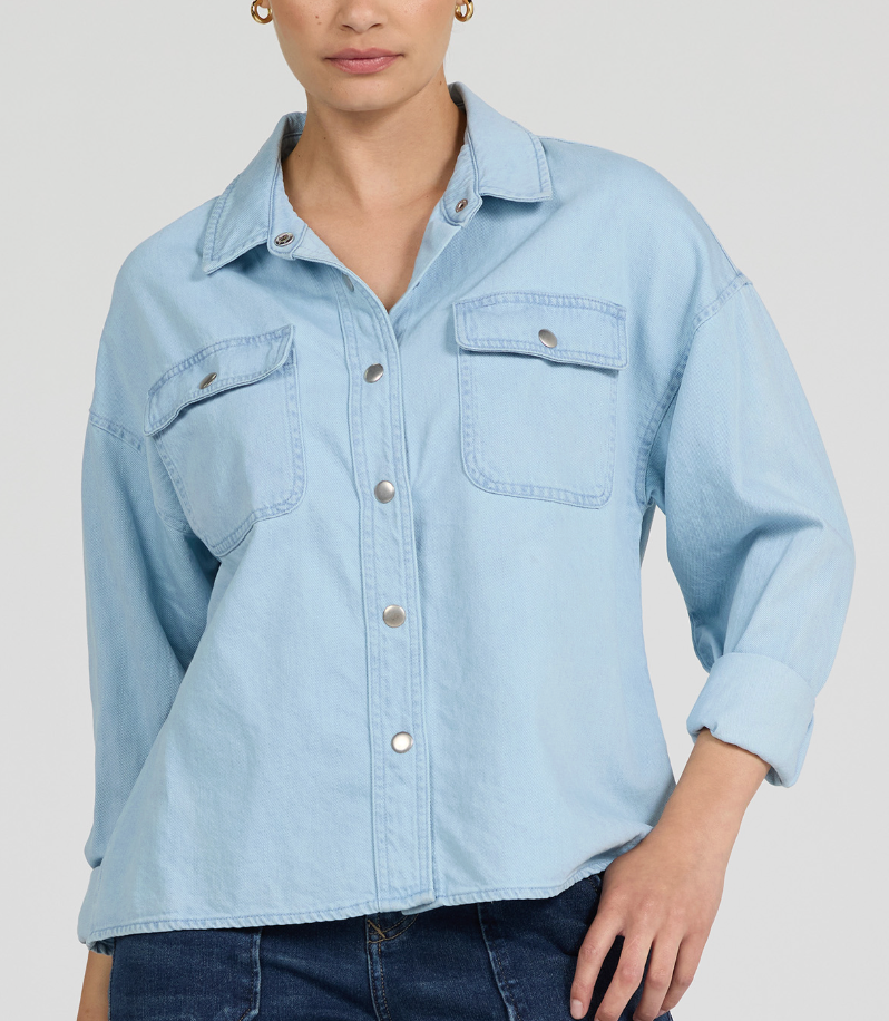 JD ADRIANNA LIGHT BLU TOP