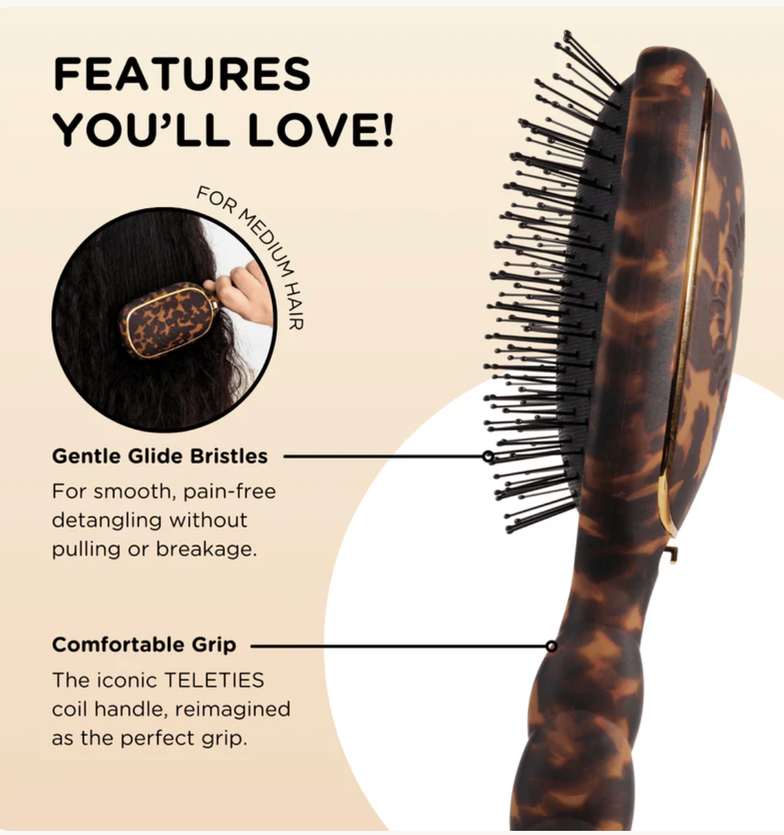 TT DETANGLER HAIRBRUSH TAN