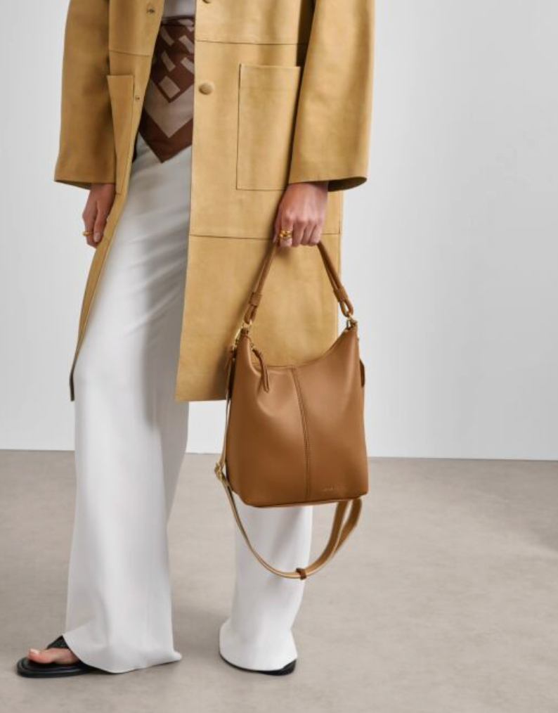 KL HALLIE SATCHEL CARAMEL