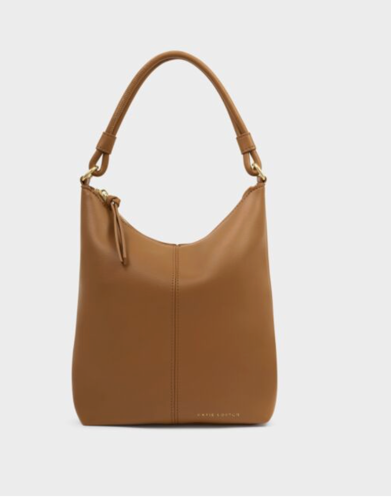 KL HALLIE SATCHEL CARAMEL