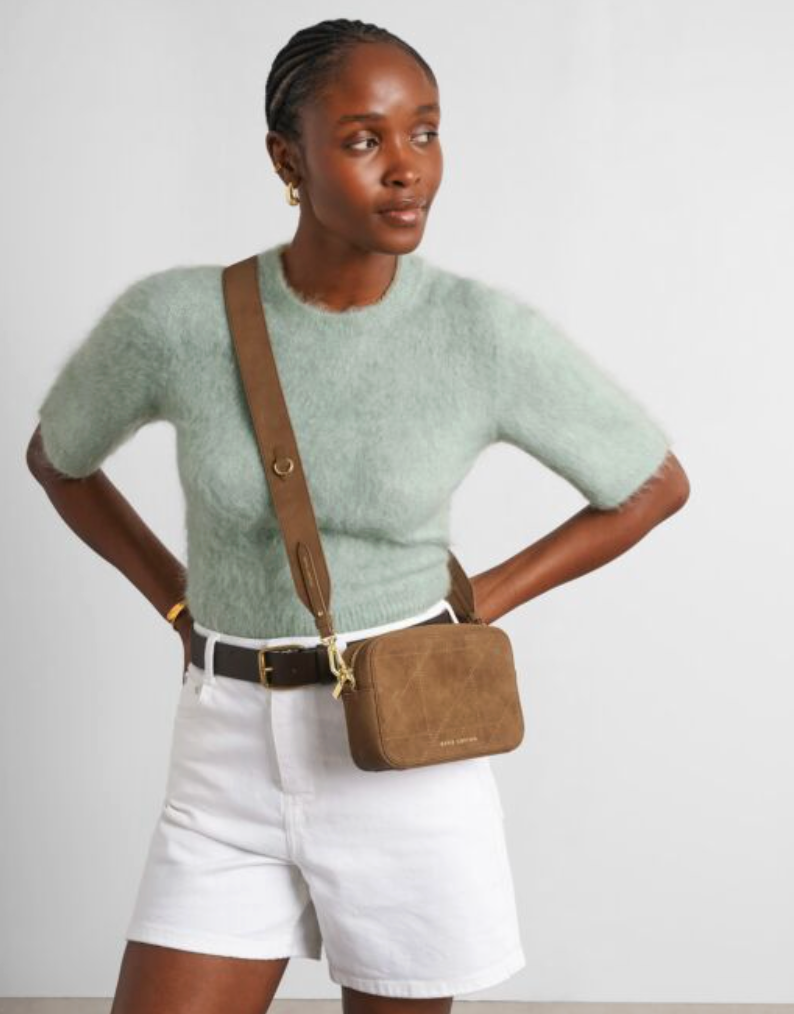 KL AVERY CROSSBODY CARAMEL QUILT