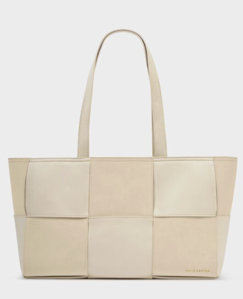 KL TAYA WOVEN TOTE OFF WHITE