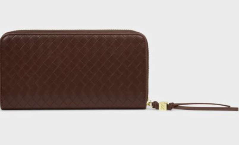 KL LG WOVEN WALLET CHOCLATE