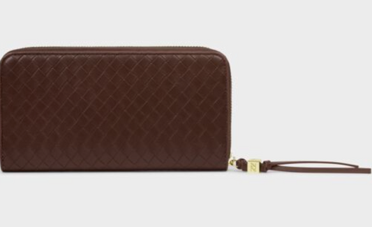KL LG WOVEN WALLET CHOCLATE