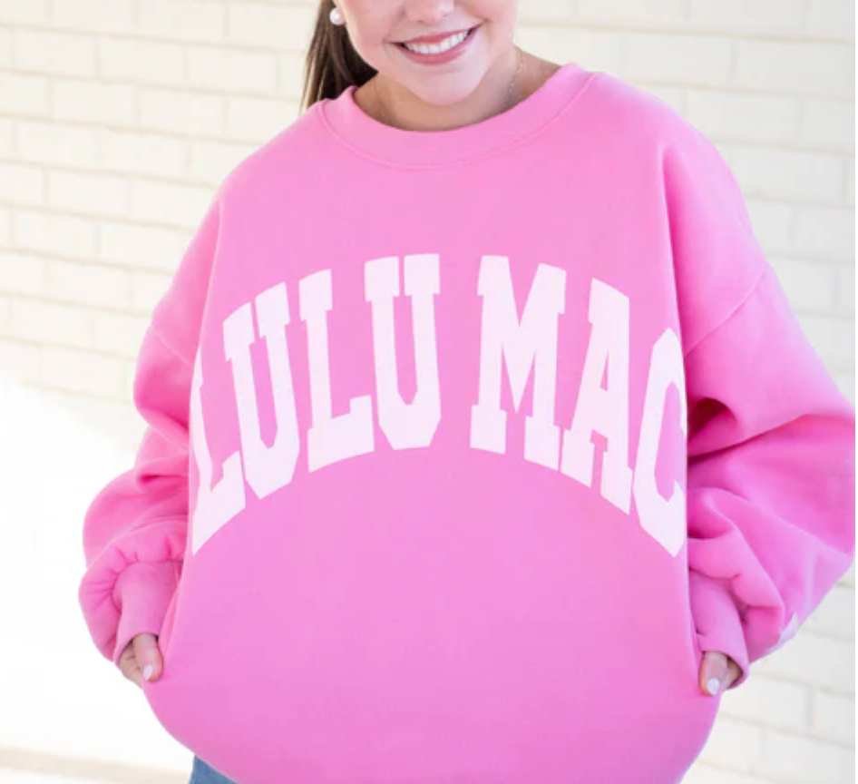 LULU MAC PNK/ LT PNK SWTSHRT