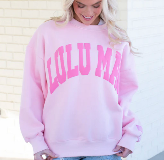 LULU MAC LT PNK/ PNK SWTSHRT