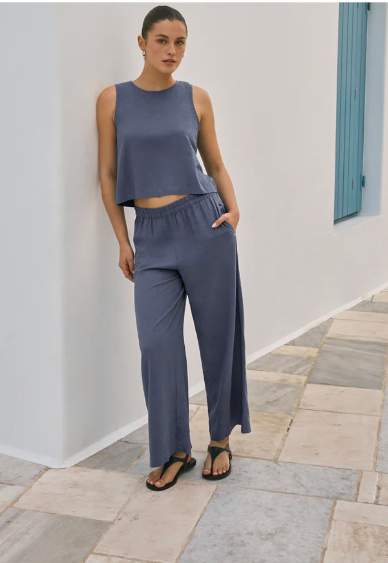 SZ SCOUT INDIGO LINEN PANT