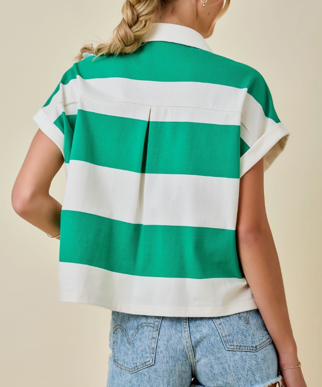 DM GRN WHT STRIPE