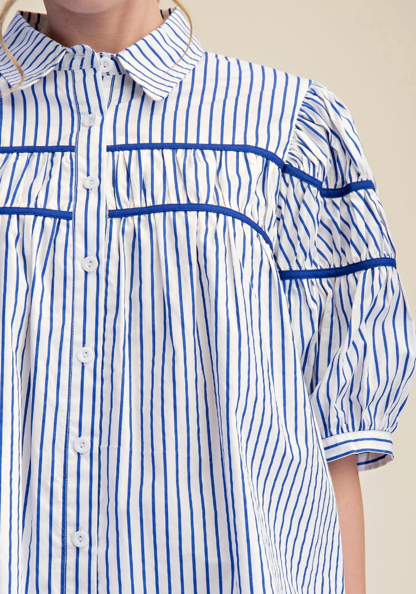 GL BLU STRIPE TOP
