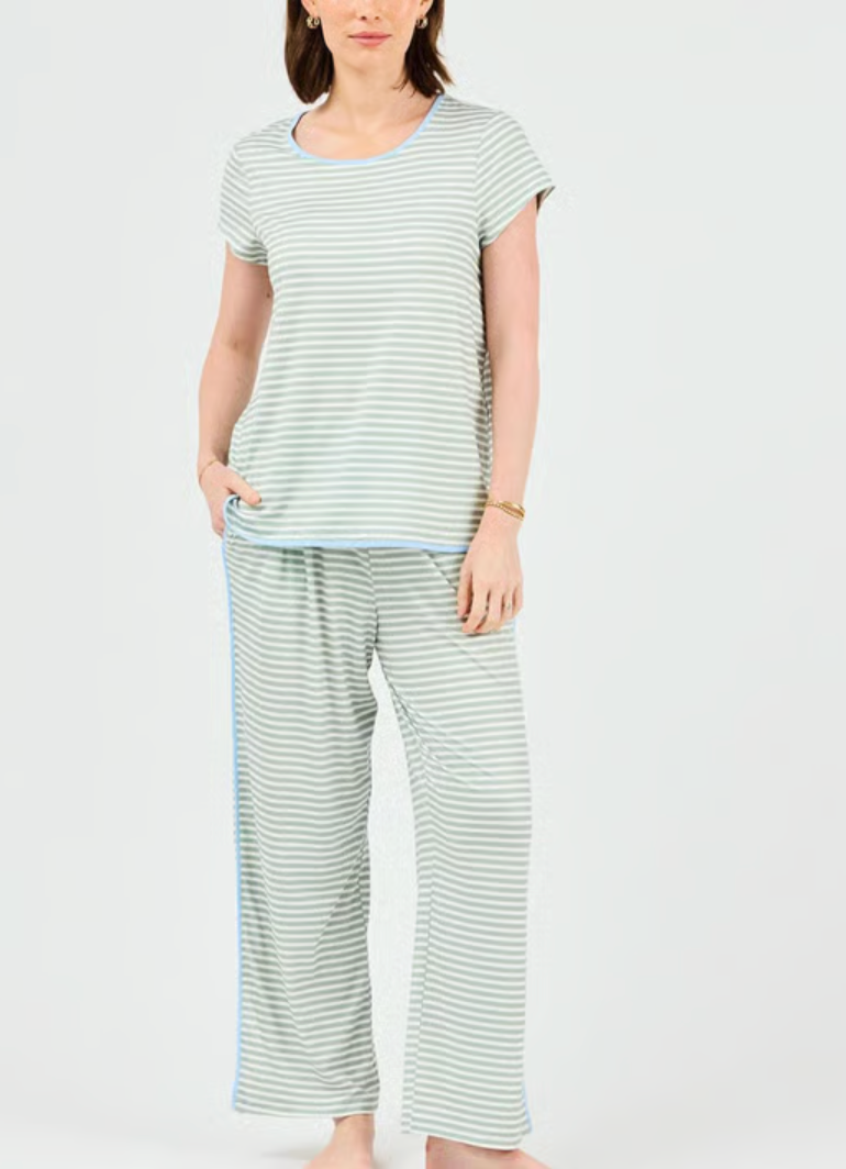 MS MELODY GREEN STRIPE SET