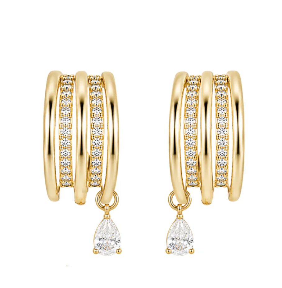 KD KAIA TRIPPLE DROP EARRING
