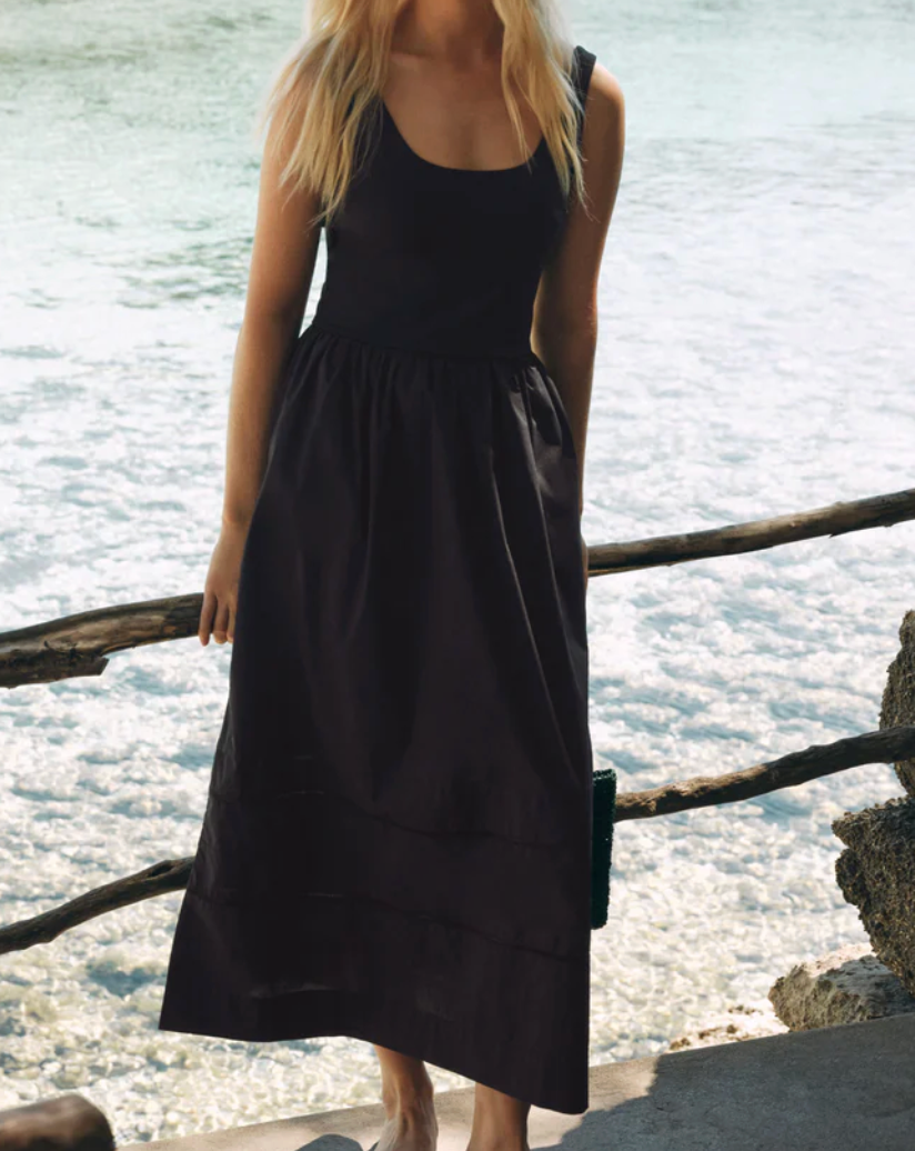 SZ JOHANNA MIDI DRS BLK