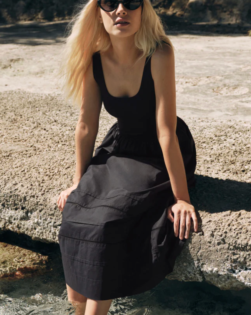 SZ JOHANNA MIDI DRS BLK