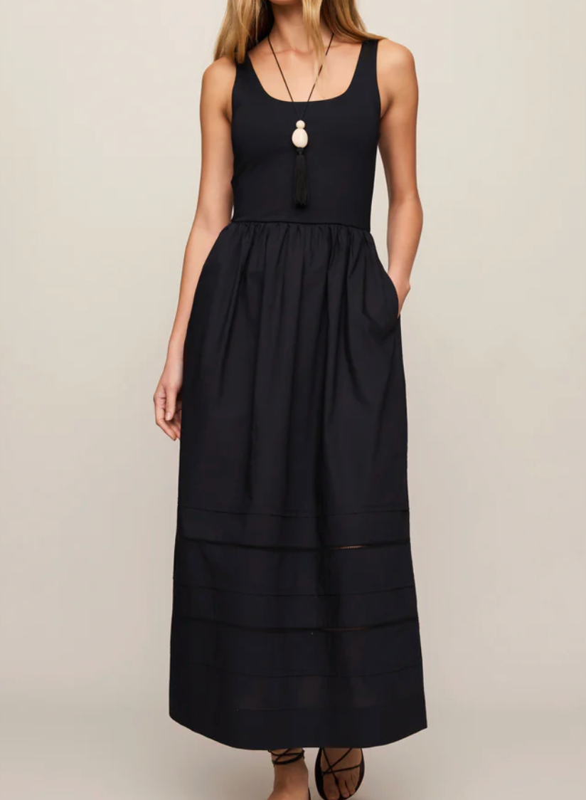 SZ JOHANNA MIDI DRS BLK