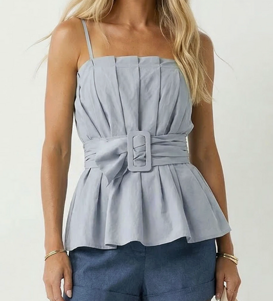 NZ TERRI TOP BLUE