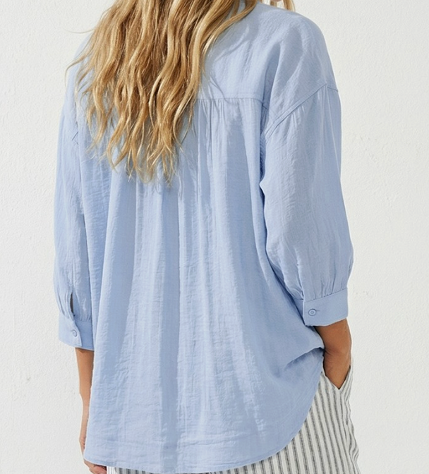 NZ MADDIE 3/4 SLEEVE BLUE