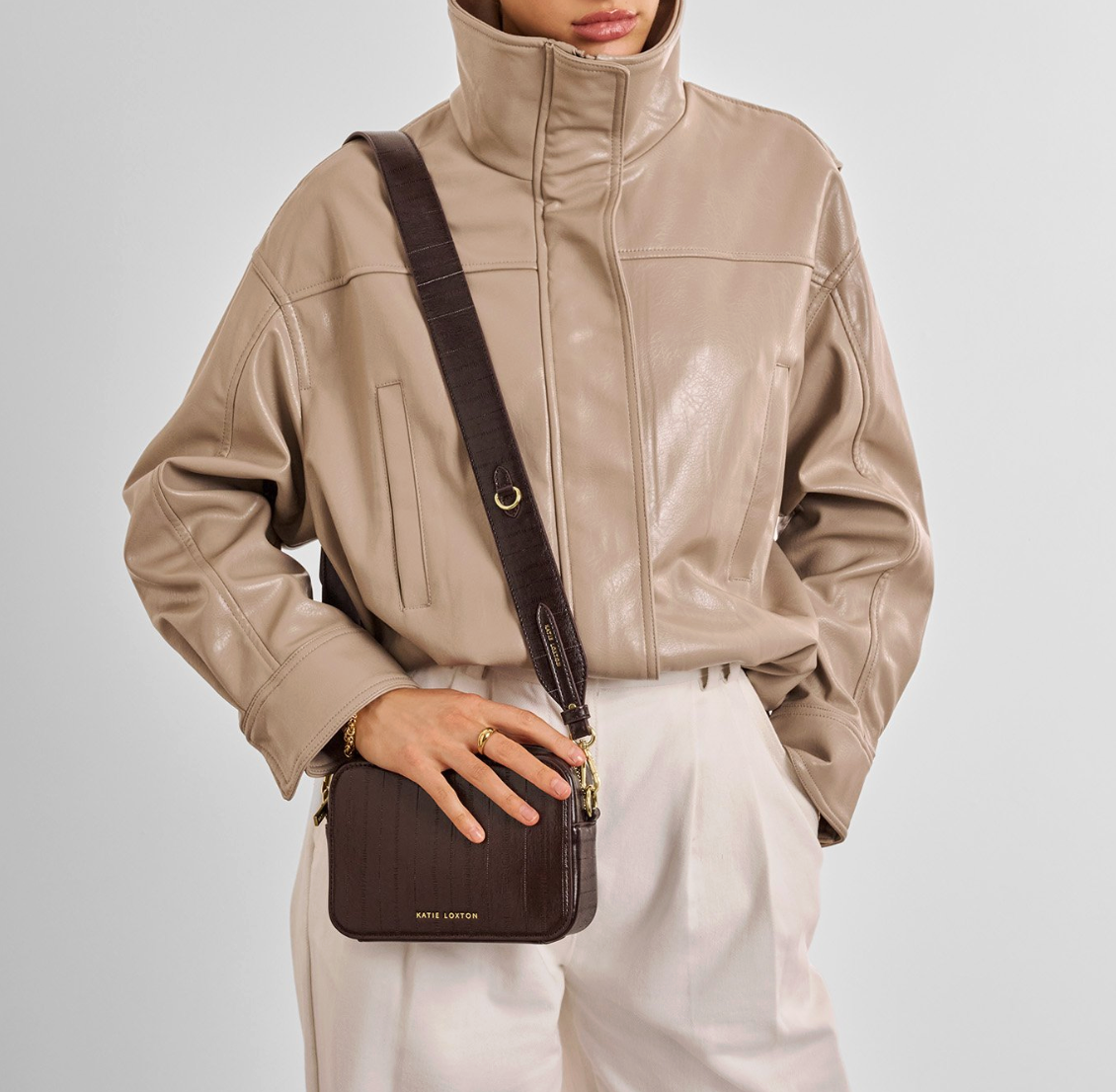 KL AVERY CROSSBODY CHOC EEL