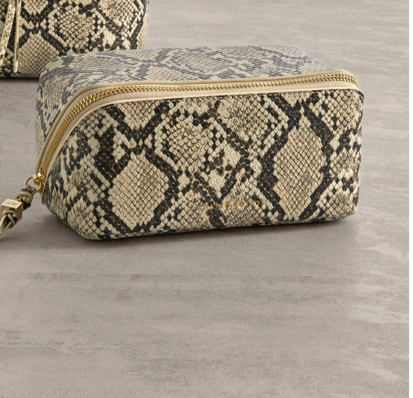KL FOLD OUT MAKEUP BAG SNAKE