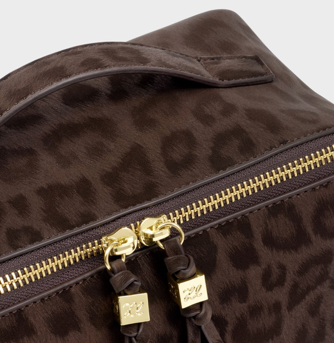 KL MEDIUM MAKE UP BAG CHOC LEOP