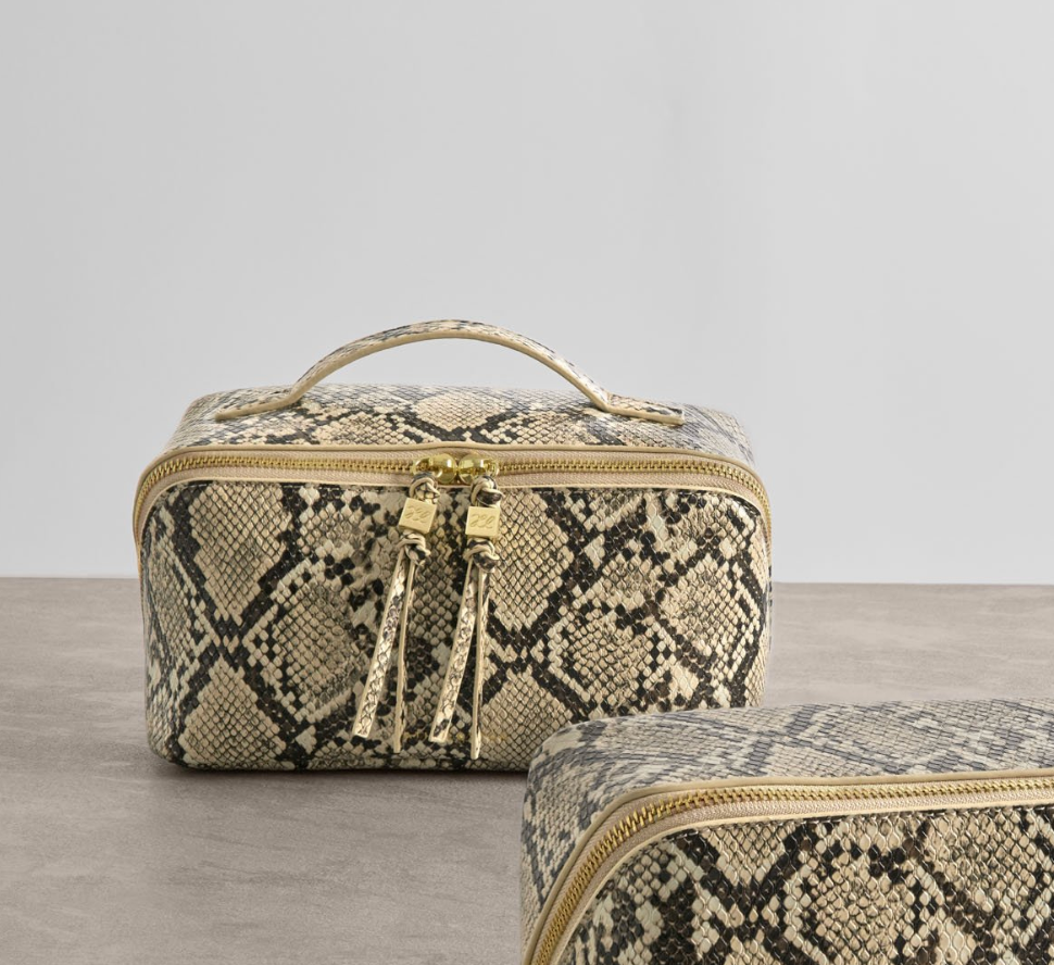 KL MEDIUM MAKE UP BAG SNAKE