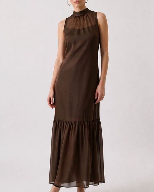 BR WHITNEY BRWN ORGANZA