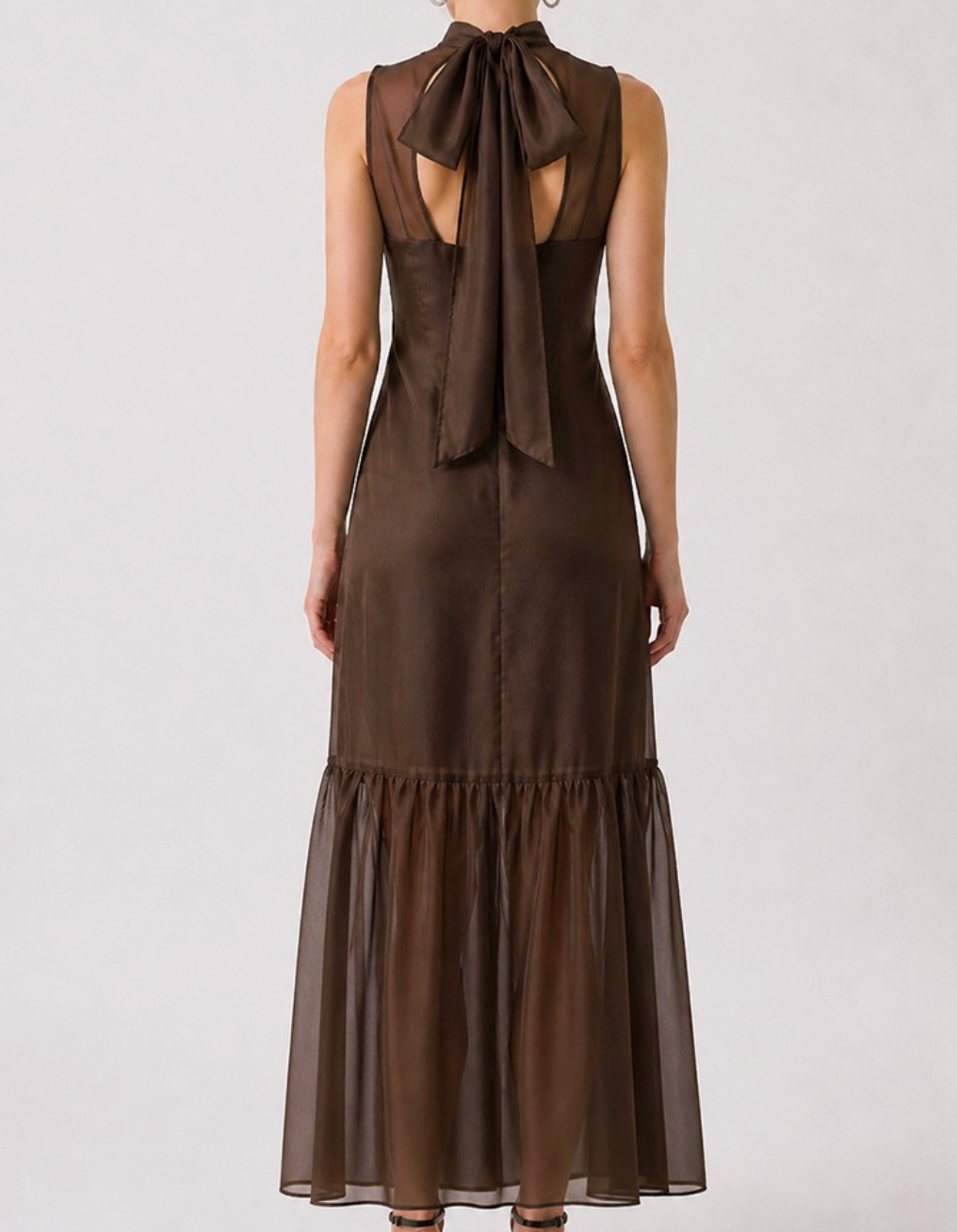 BR WHITNEY BRWN ORGANZA