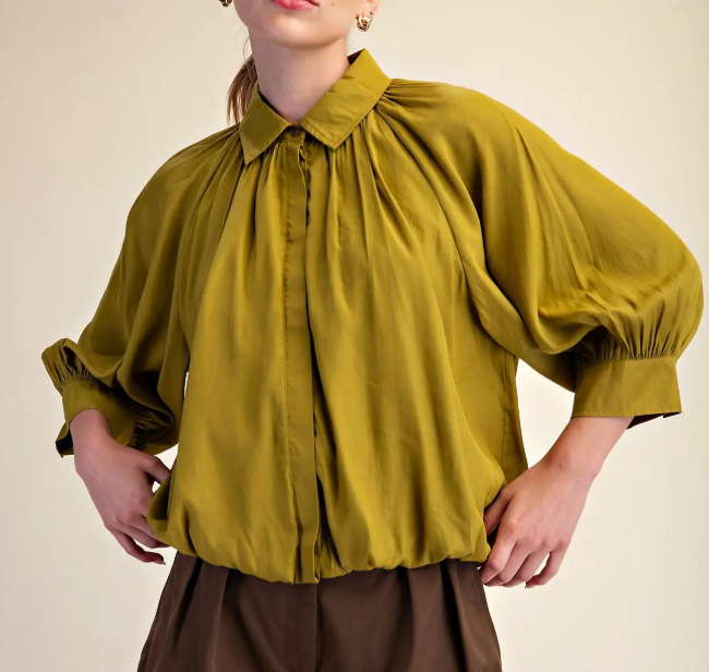 GL OLIVE BLOUSE
