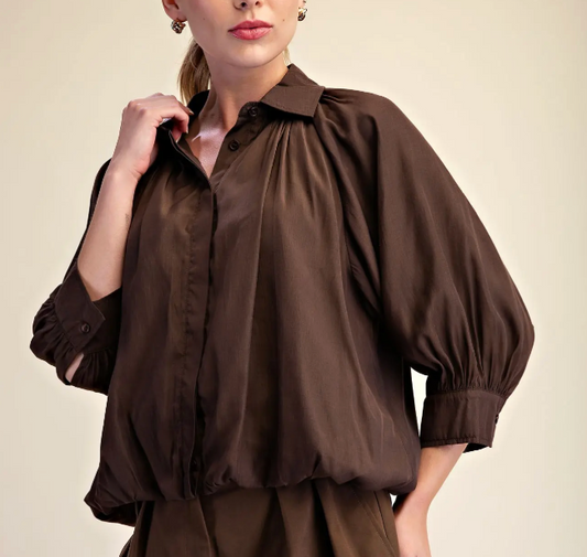 GL BROWN BLOUSE