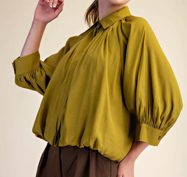 GL OLIVE BLOUSE