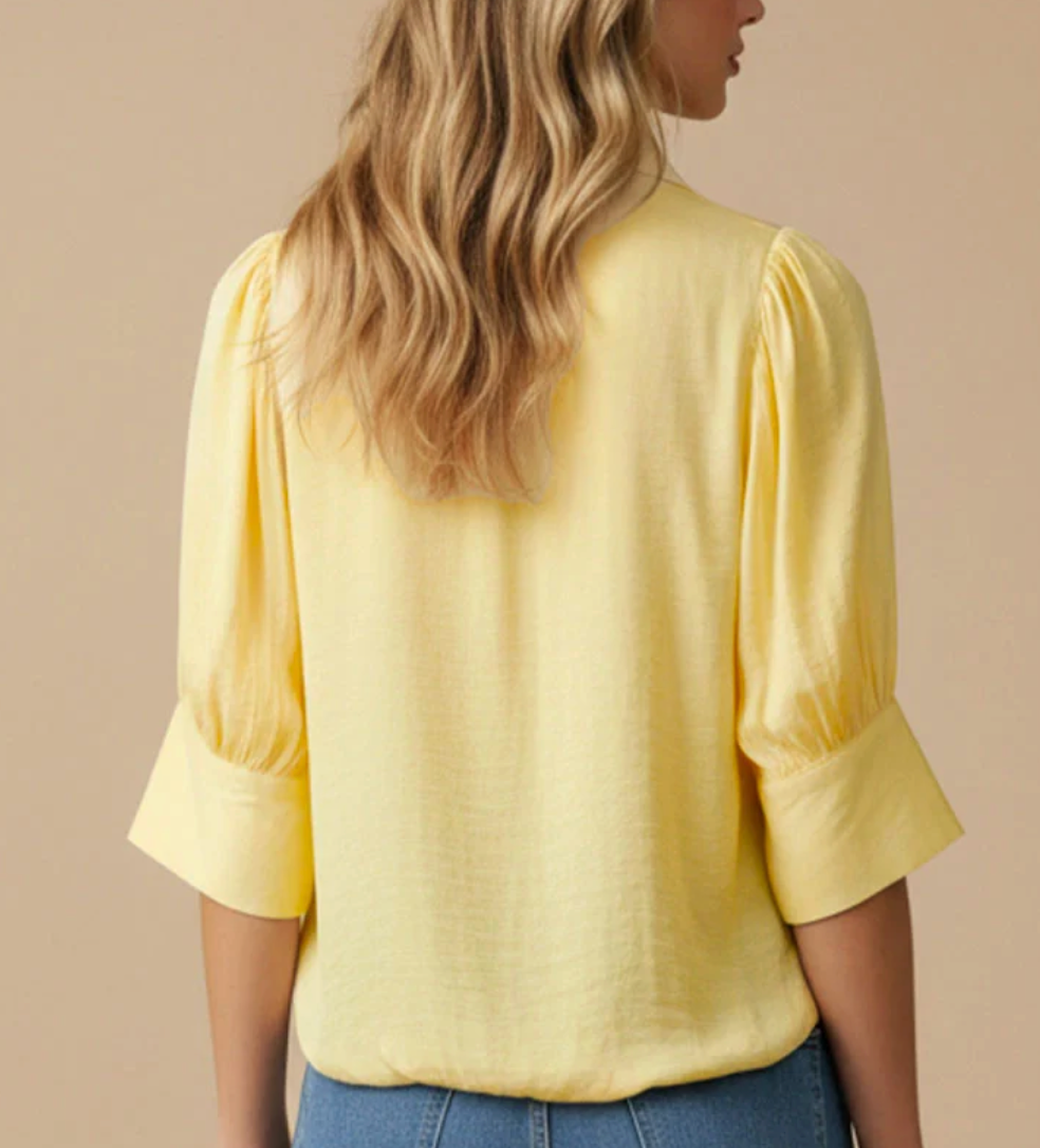 NZ LIVVY BUBBLE BLOUSE YELLOW