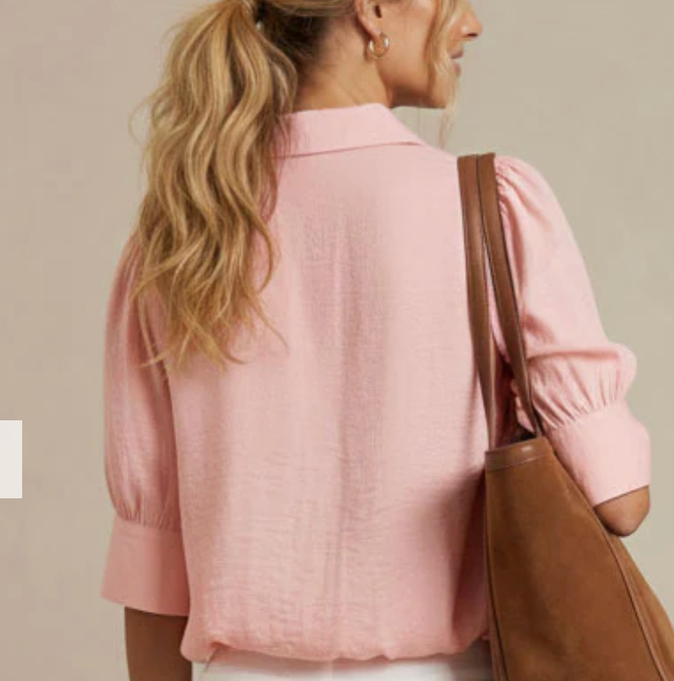 NZ LIVVY BUBBLE BLOUSE PINK